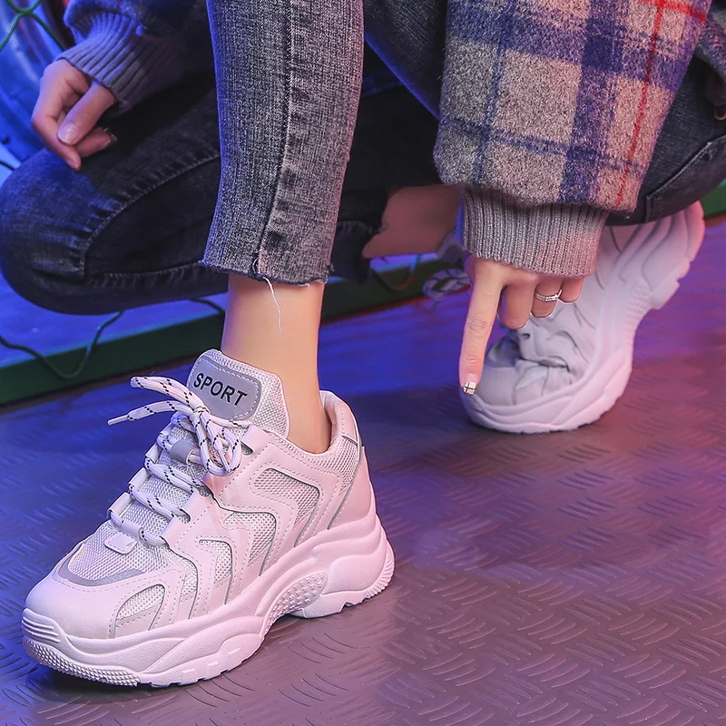 Женская Корейская версия обуви Harajuku air daddy уродливые туфли женские новые модели
