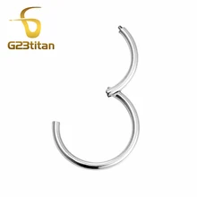 G23titan серебристый цвет открыт титановое кольцо 18 калибр обруч для ушной хрящ спираль перегородка пирсинг носа серьги ювелирные изделия для тела