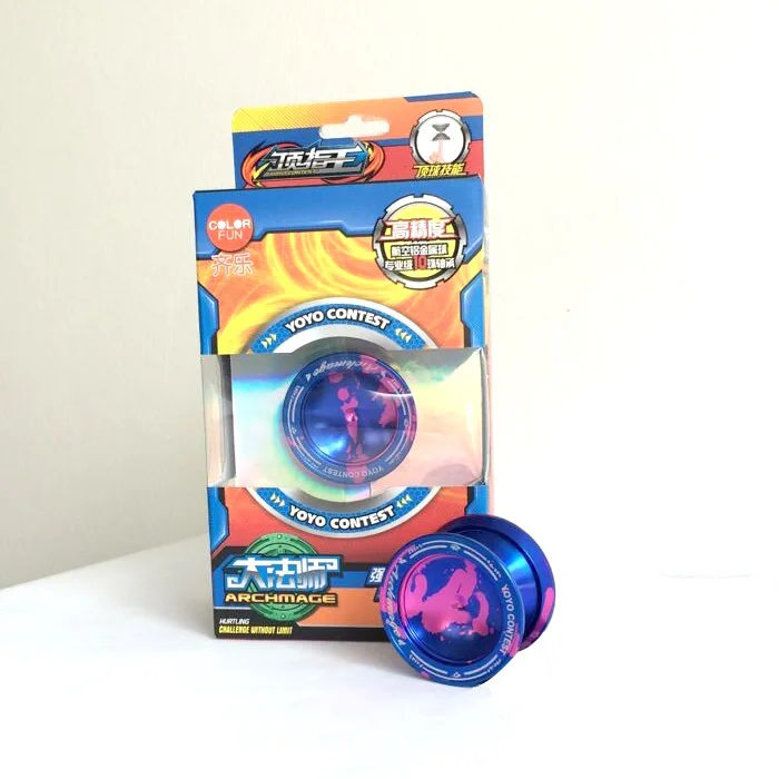 Free Shipping Yoyo archmage professional metal YOYO contest ribs design