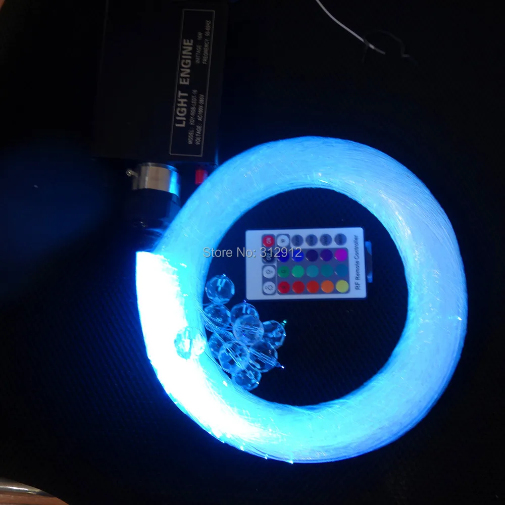 16 Вт RF RGB двигатель + смешанный диаметр led звезда потолок оптического волокна комплект; 150 шт 0,75 мм + 80 шт 1,0 мм + 8 шт 1,5 мм 3 М Длинные