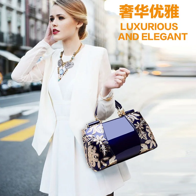 Women Bags Shoulder Handbags Large Capacity Women's Handbags Shoulder Messenger bags Floral Luxury Genuine Leather Bag