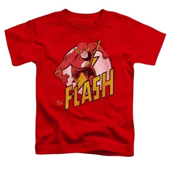 Trevco Dc-The Flash - Short Sleeve Toddler Tee - Red Small 2T