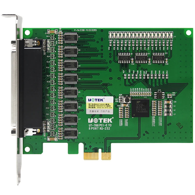  PCI-E Transfer 8 Port RS232 Multi-Serial Card COM Port Computer Serial Port Extension Card Industri