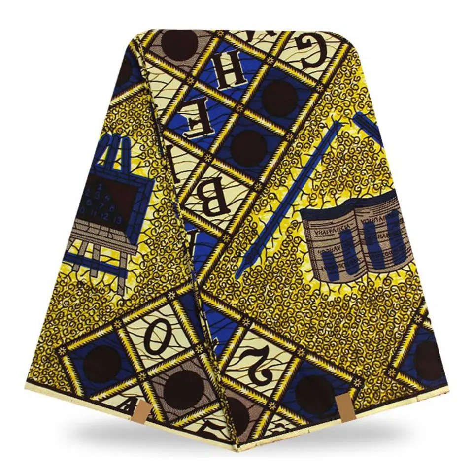 YBGHA-61 Алфавит африканская ткань Mitex блок восковой печати/Kitenge/Pagnes для африканского