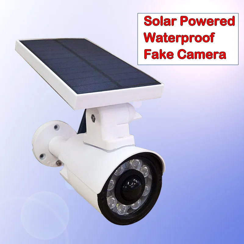 

Solar Power Charging PIR motion Detection Waterproof Outdoor Garden Simulation Dummy Fake Camera Induction Street Lamp Wall LED