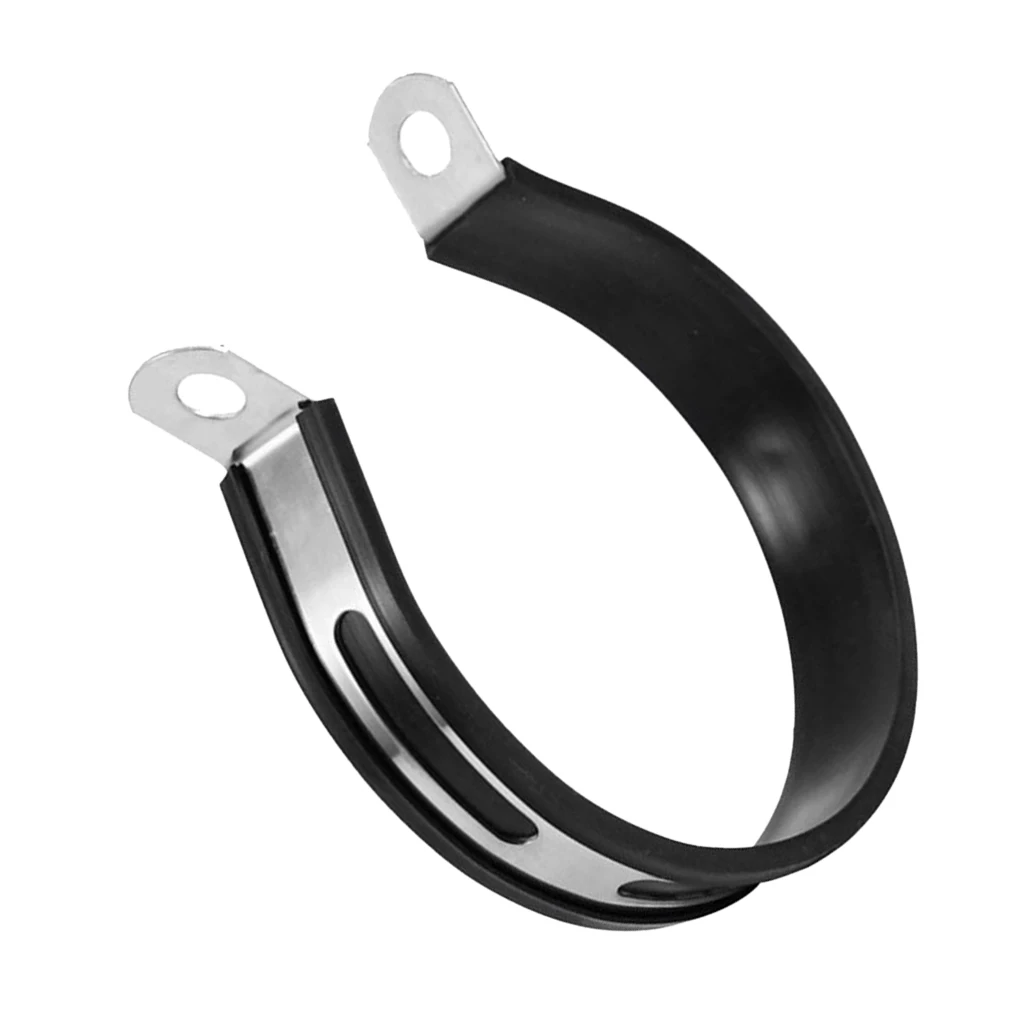 Keenso Universal Motorcycle Hexagon Exhaust Muffler Pipe Bracket Clip Fasten Support Silencer Pipe Bracket