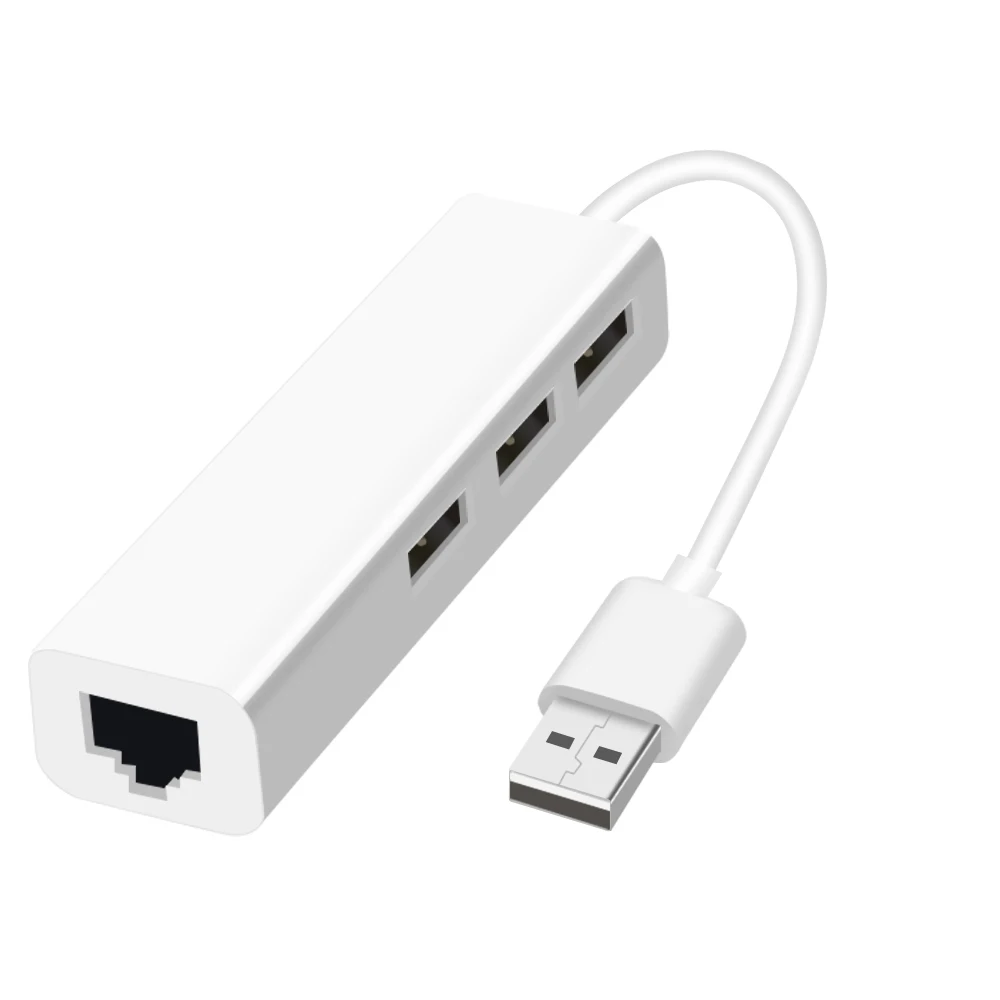 USB Ethernet rj45 3 Порты 2 0 концентратор 10/100 Мбит сетевой адаптер карты для Mac iOS Android
