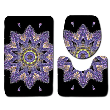 

Honlaker Coloured Drawing or Pattern Bathroom Toilet Mats 3Pcs/Set Toilet Cover Covers and Floor Mats Bath Mat Rug