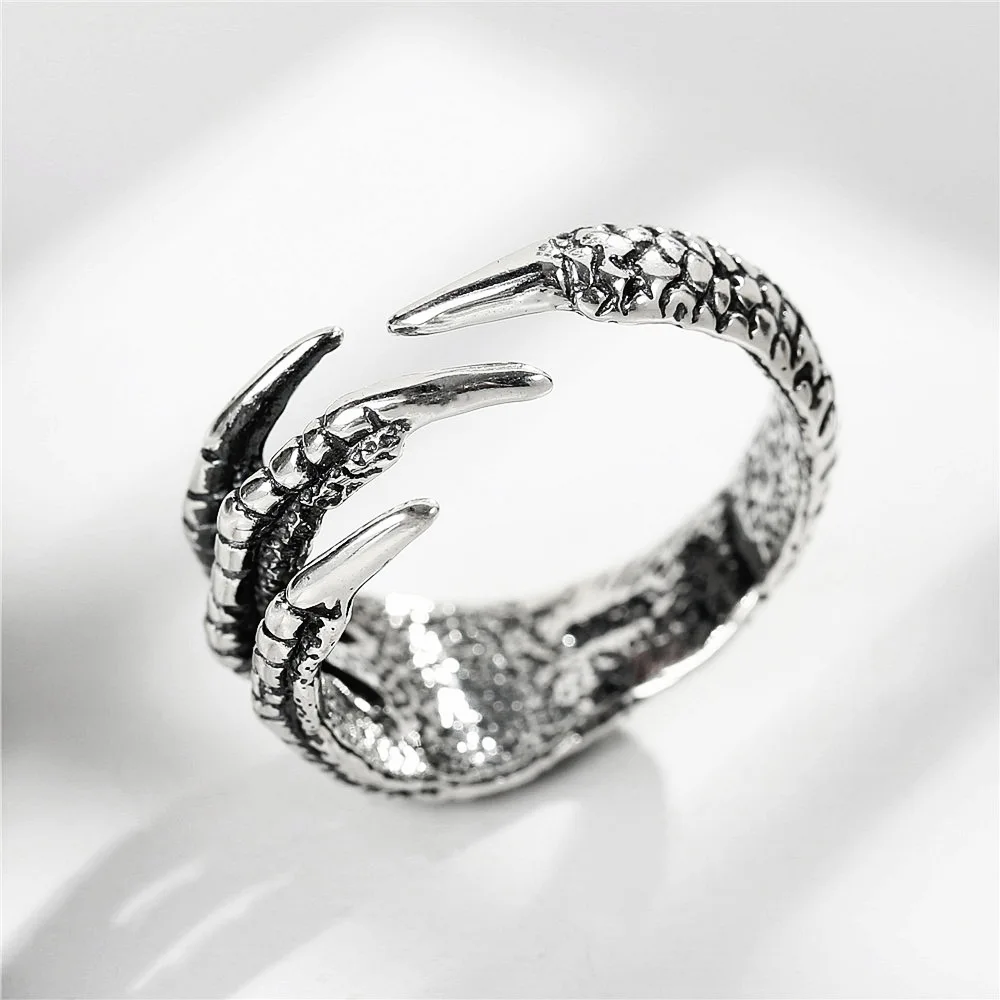 Talon Tai-silver ring 100% Sterling 925 silver Jewelry Vintage Adjustable rings for unisex man gift
