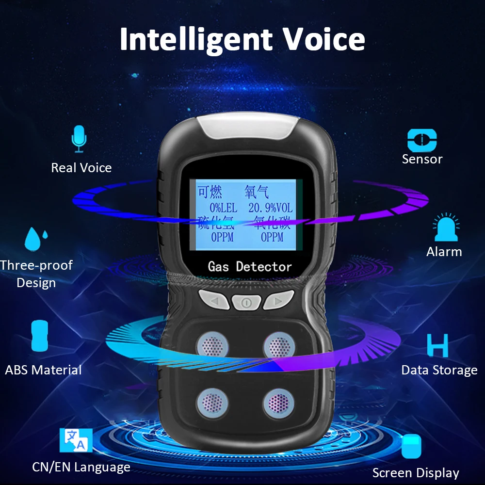 

KKMOON Coal Natural Gas Analyzer Gas Leak Sensor Location Determine Tester Warning Detector Alarm Sensor Tester US Plug