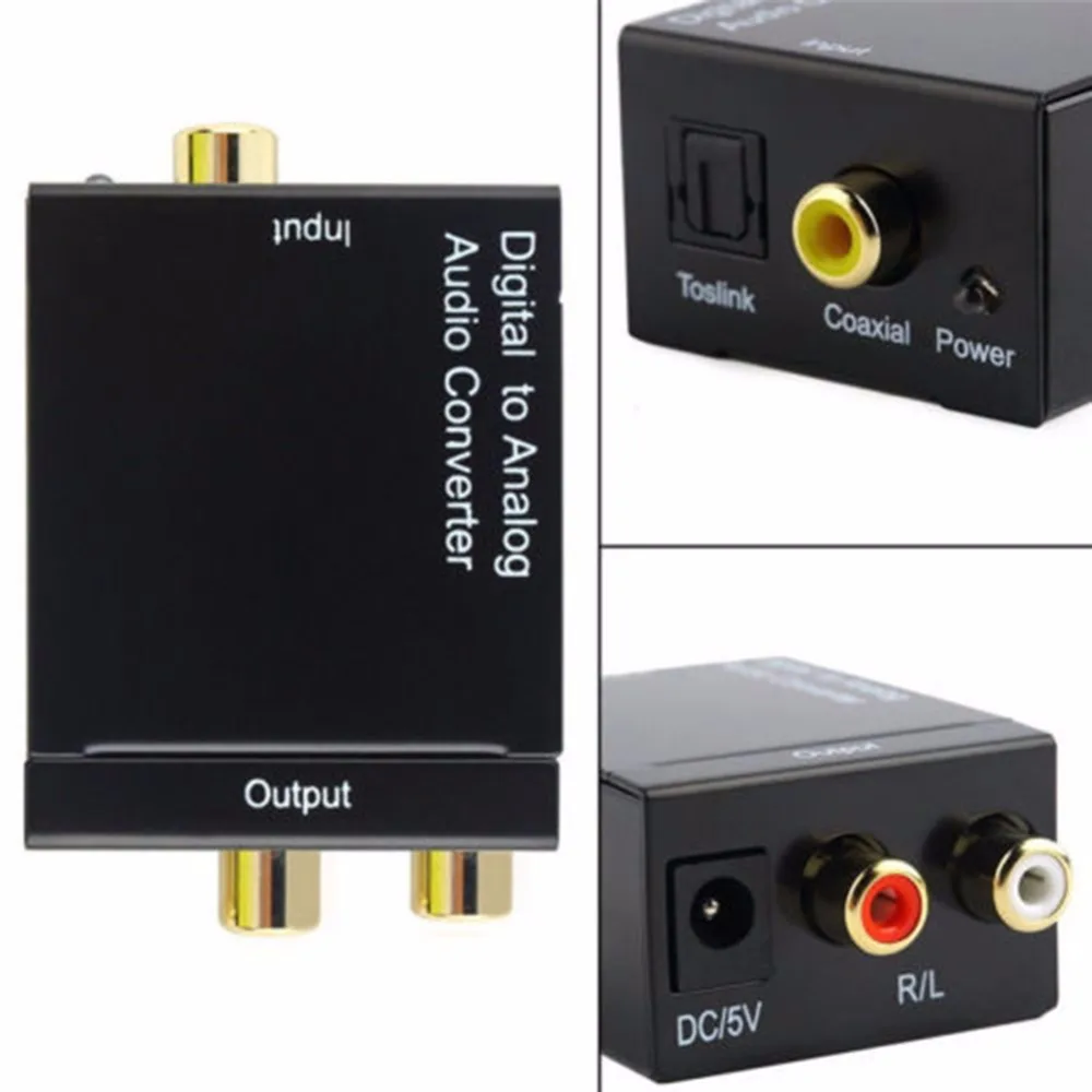 Digital To Analog Audio Converter Cable Spdif Fiber Coaxial Audio Rca