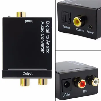 

Digital to Analog Audio Converter Cable SPDIF Fiber Coaxial Audio RCA Signal to Analog L/R Adapter Decoder For TV Box PC XBOX360