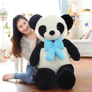 

60cm Colorful panda Bow tie Stuffed plush Animal Shape Pillow Baby Toys