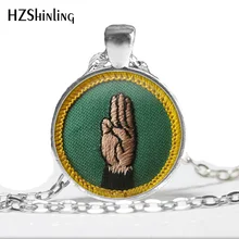 Купольное ожерелье s Girl Scout винтажные языки Cadette значок «Заслуженная сволочь», ручной работы фото стеклянный ожерелье с кабошоном HZ1