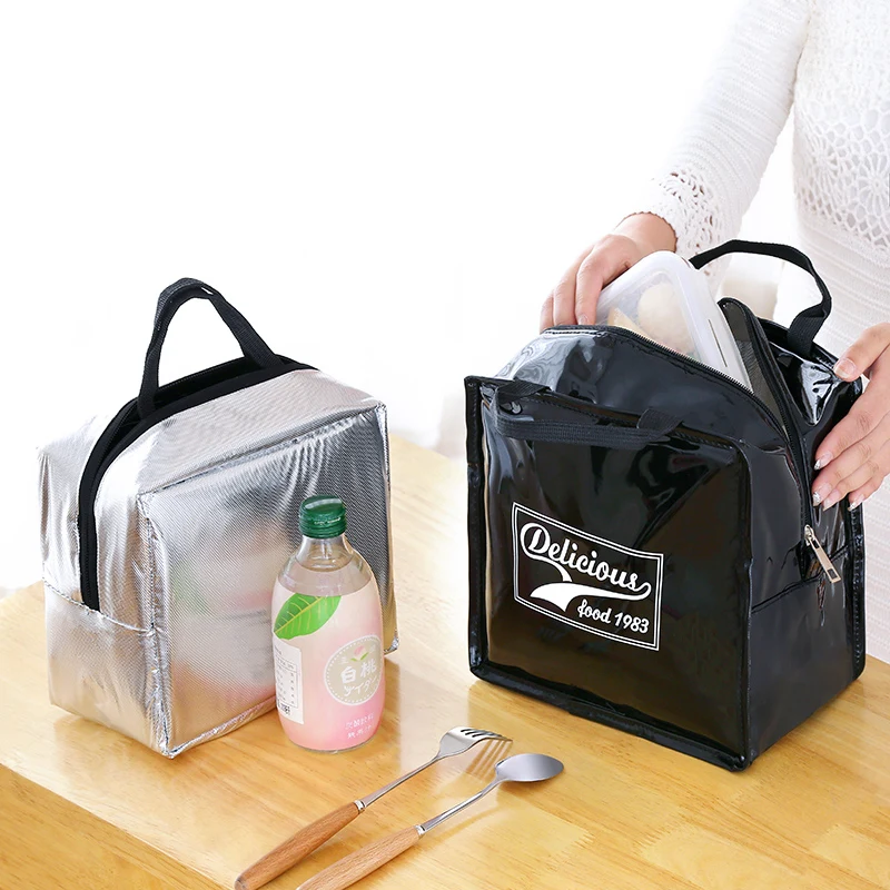 Ruputhin, новинка, сумка из искусственной кожи со льдом, Термосумка для обеда для женщин и детей, сумка-тоут, охлаждающая коробка для обеда, изоляционные сумки для пикника