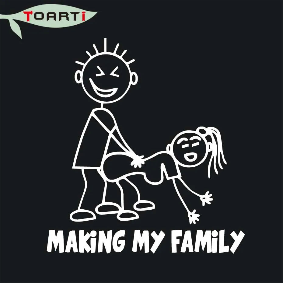 1415 Cm Membuat Keluarga Saya Mobil Lucu Stiker Auto Decals