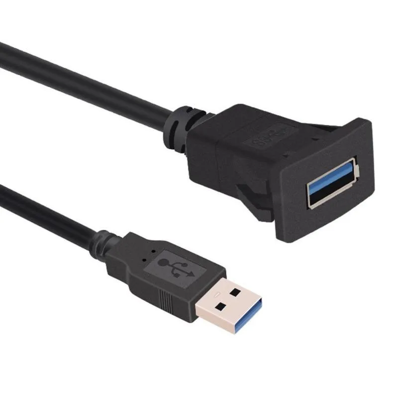 Квадратный Удлинительный кабель с одним портом USB 3 0 для монтажа на панели