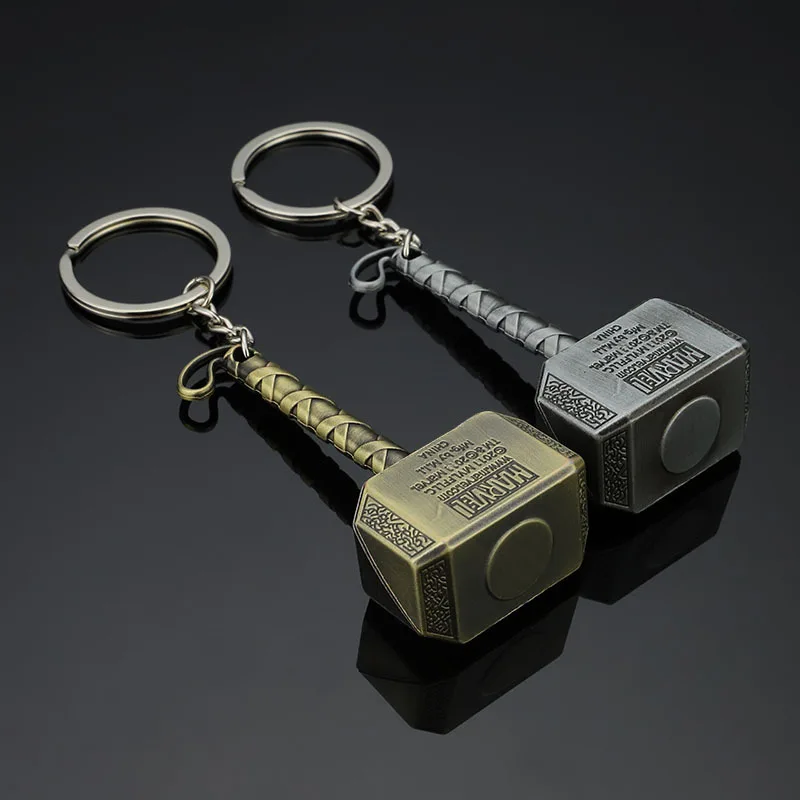 

Marvel Avengers Thor's Hammer Mjolnir Keychain Captain America Movie Keychain Chain