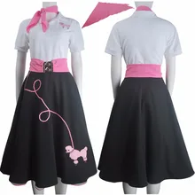 Hip hop fashion poodle skirt halloween costume daily wear women kids girls black