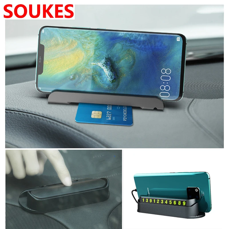 

Luminous Car Temporary Parking Card Phone Holder For Chevrolet Cruze Aveo Captiva Lacetti TRAX Sail Epica Lada Granta Kalina