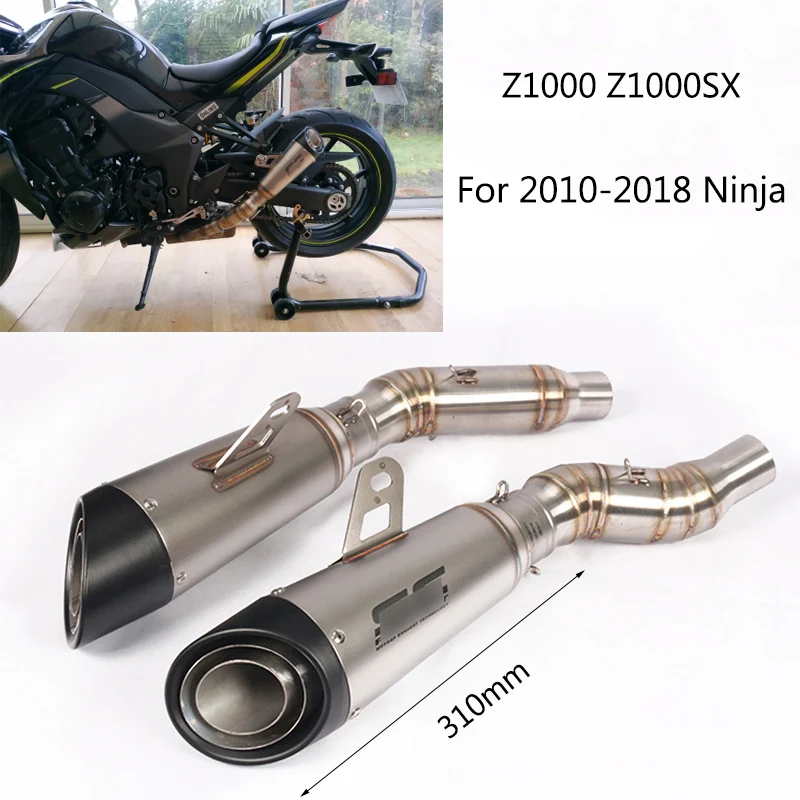 Для 2010- Kawasaki Z1000 Мотоцикл выхлопная труба скольжения на Z1000SX Левая Правая сторона Mid локоть собачка из нержавеющей стали советы побега
