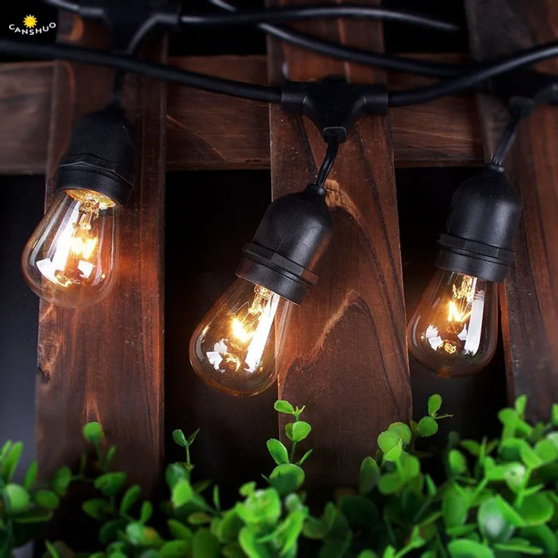Retro Edison Led Lights 10/15M Outdoor String Light Waterproof E27