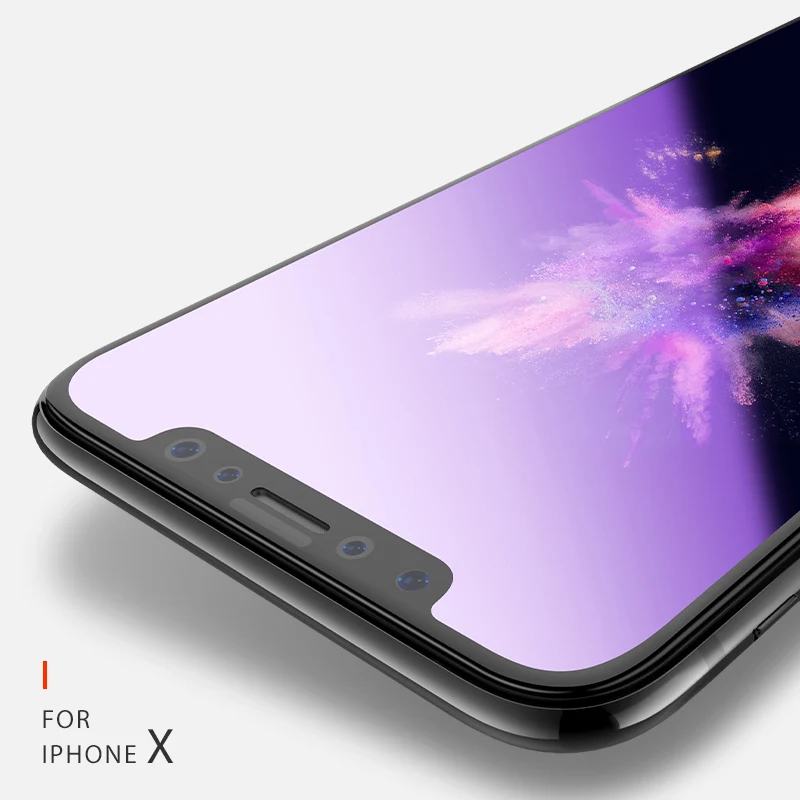 HOCO 3D закаленное стекло анти синий луч пленка протектор экрана для iPhone X 10 0,23 мм ультра тонкий полное покрытие Защитная стеклянная пленка - Цвет: Anti Blue Ray