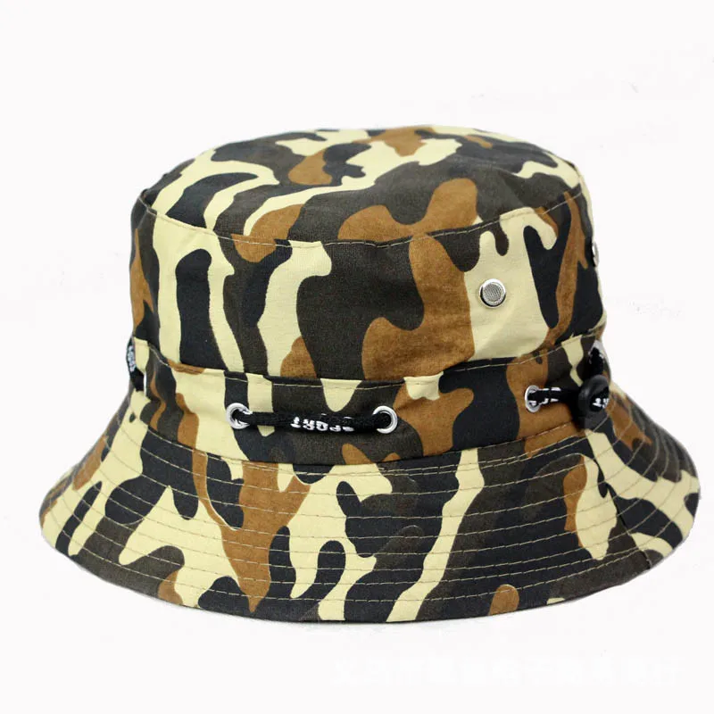 58CM Camouflage Bucket Hats Solid 2016 New Basin Cap Men Women Outdoor ...