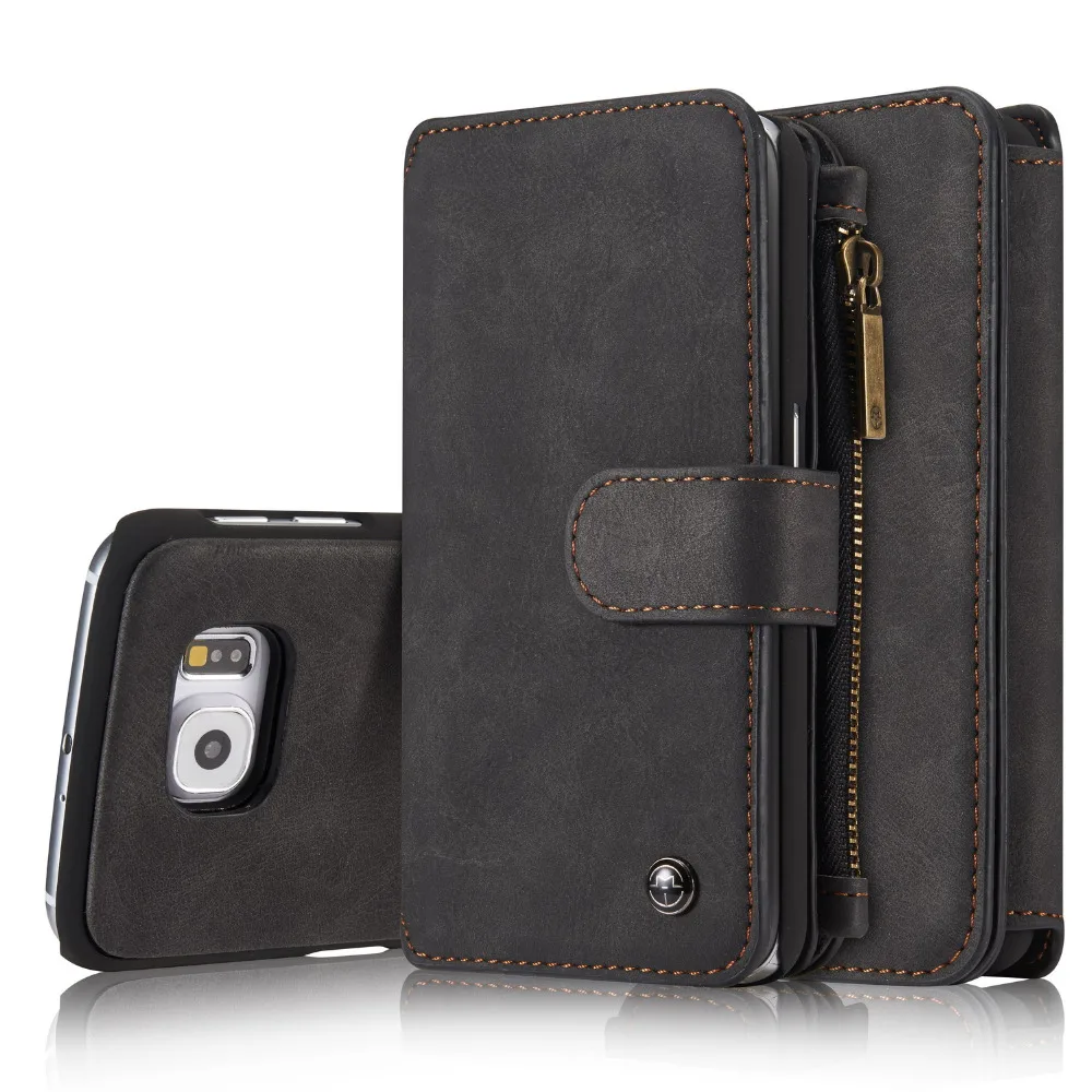bilder für Luxus CaseMe Leder Flip Wallte Fällen Abnehmbare Rückseite für Samsung Galaxy S6 S7 Hinweis 5 S6 rand Plus Zurück Shell Taschen bilder für Luxus CaseMe Leder Flip Wallte Fällen Abnehmbare Rückseite für Samsung Galaxy S6 S7 Hinweis 5 S6 rand Plus Zurück Shell Taschen
