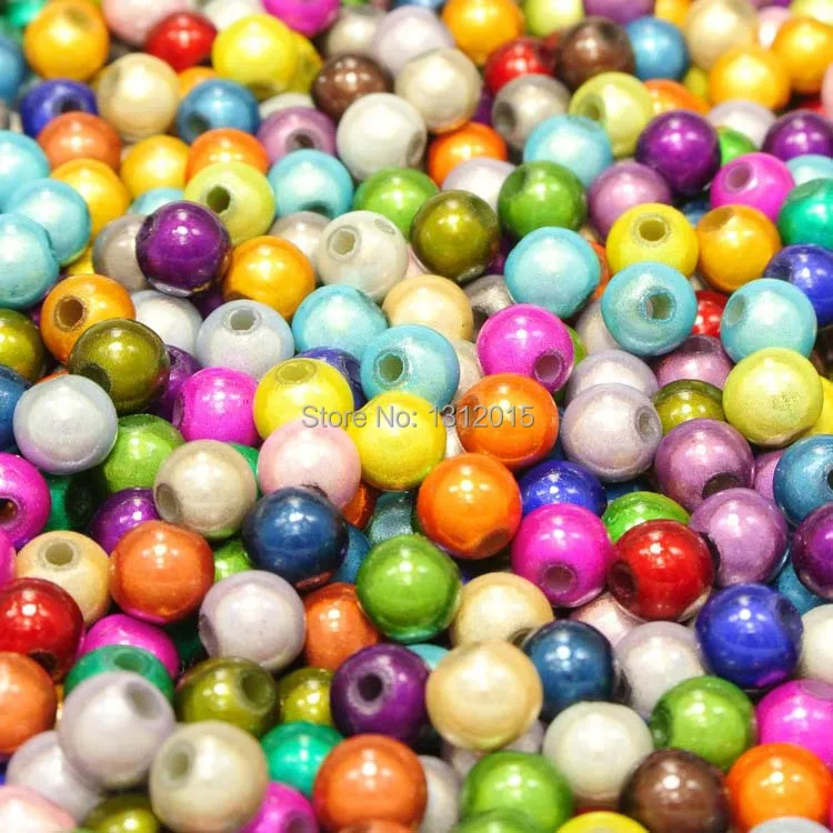 

Free Shipping DIY 3d Illusion Miracle Mixed color Acrylic round Spacer Beads 6mm 400PCs Z61ZZ-3