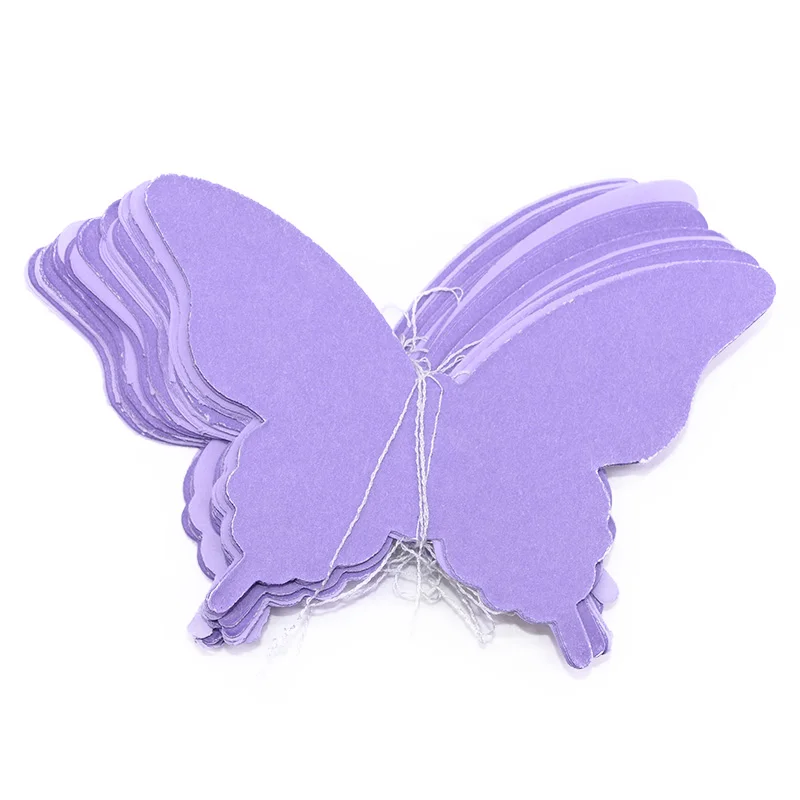 3D бумажные бабочки гирлянды Рождественская Цепочка Свадебная вечеринка подвесной декор в виде бабочек детская комната для девочек романтичный Декор