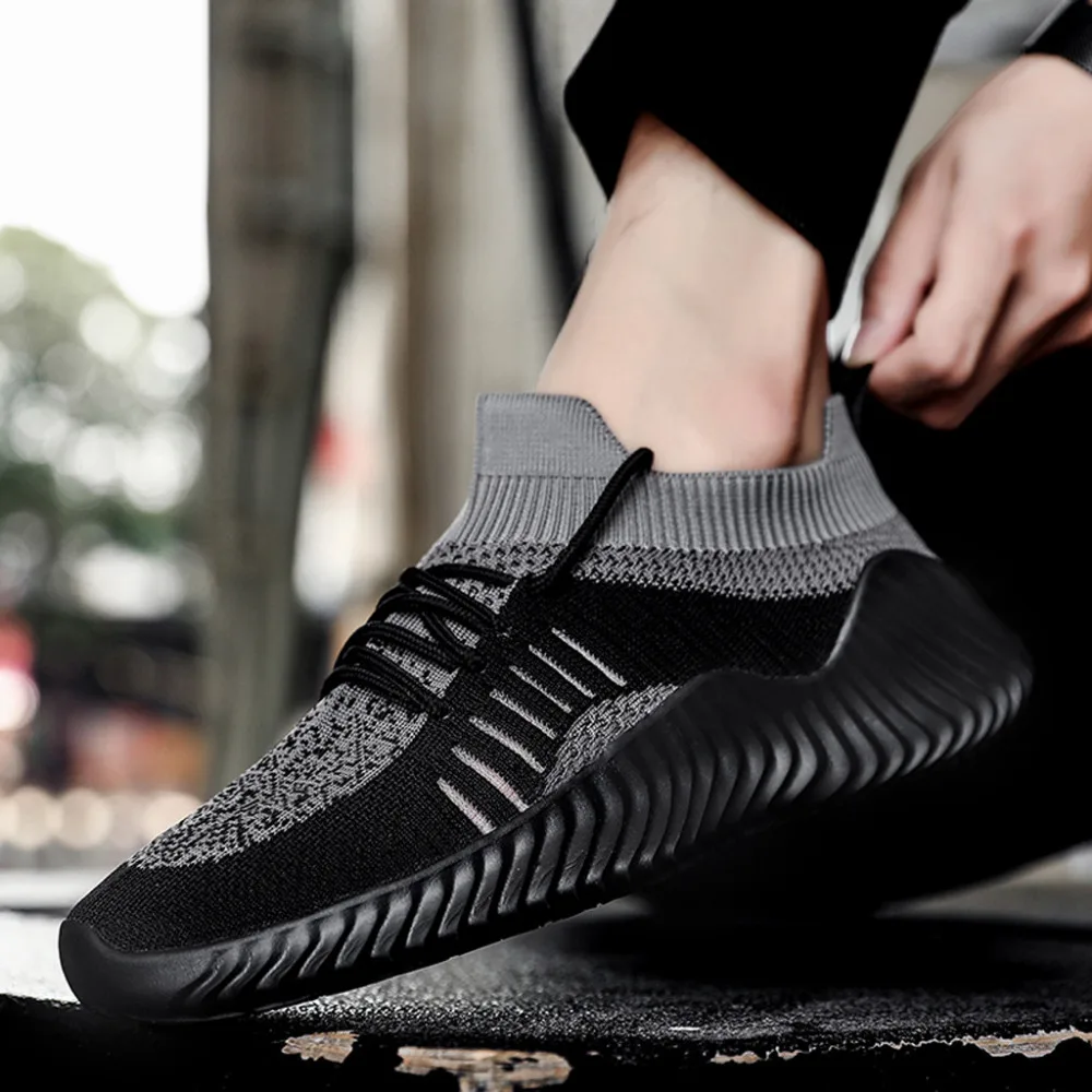 2019 Men's mesh breathable sports shoes wear running shoes fashion wild lightweight casual comfortable sneakers homens 40J5 (14)