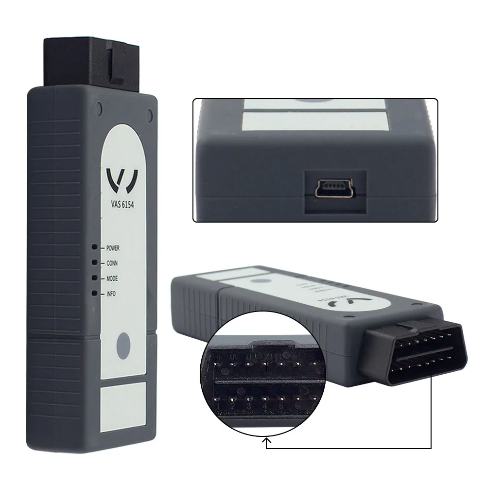 Лучший VAS 6154 4.4.1 ODIS V4.4.10 OKI полный чип VAS6154 WI FI и Bluetooth для Audi/Skoda лучше чем VAS5054
