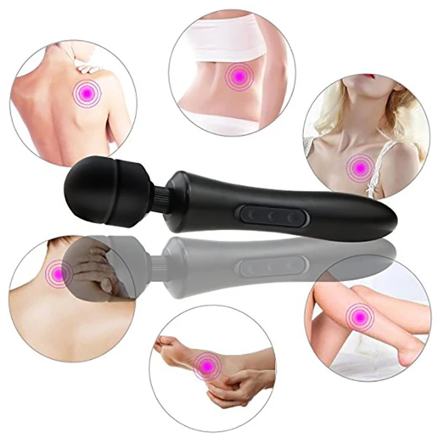 Rechargeable AV Wand Vibrator for Women Body Massages Adult Sex Toys for Women Clitoris Stimulate Couples Flirting Sex Shop 4