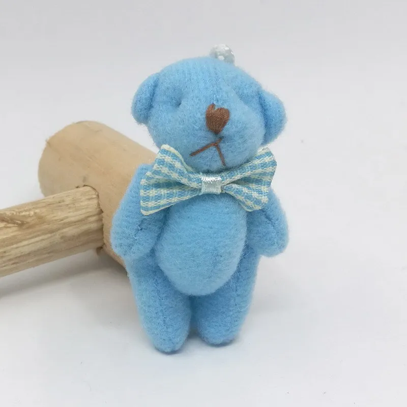 3 шт. маленький мини милый 4 цвета 6 см смешанный медведь плюшевая игрушка кукла медведь плюшевая игрушка одежда декор для волос Плюшевые аксессуары для кукол игрушки