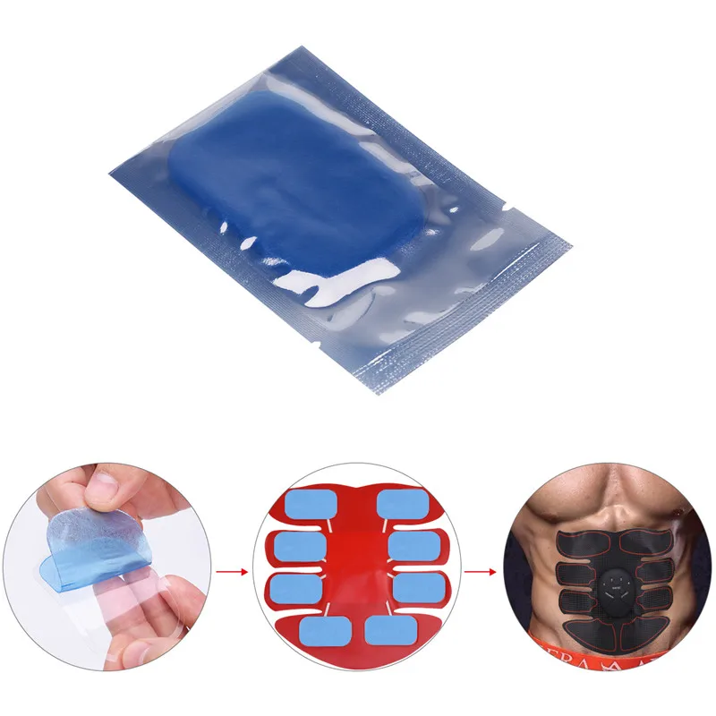 Gel para Ems Substituição Almofadas Muscular Estimulador Elétrico Corpo Treinamento Dispositivo Trainer Abdominal Remendo 100 Pçs Abs Gel 13 High Quality Beleza e saúde