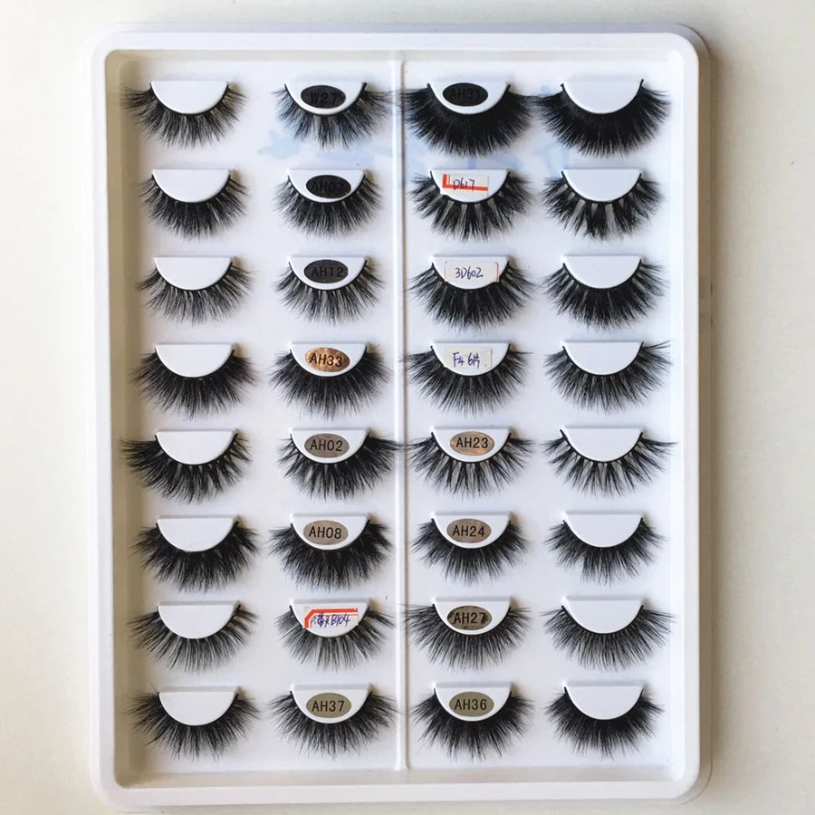 

16 Pairs Eyelashes Book 3D Mink Lashes Handmade Faux Cils Natural False Eyelashes Volume Mink Eyelashes Makeup Eye Lashes