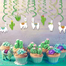 Kawaii Альпака кактус подвесные колпаки вечерние украшения детский душ Дети сувениры для вечеринки ко дню рождения поставки спальня настенные декорации