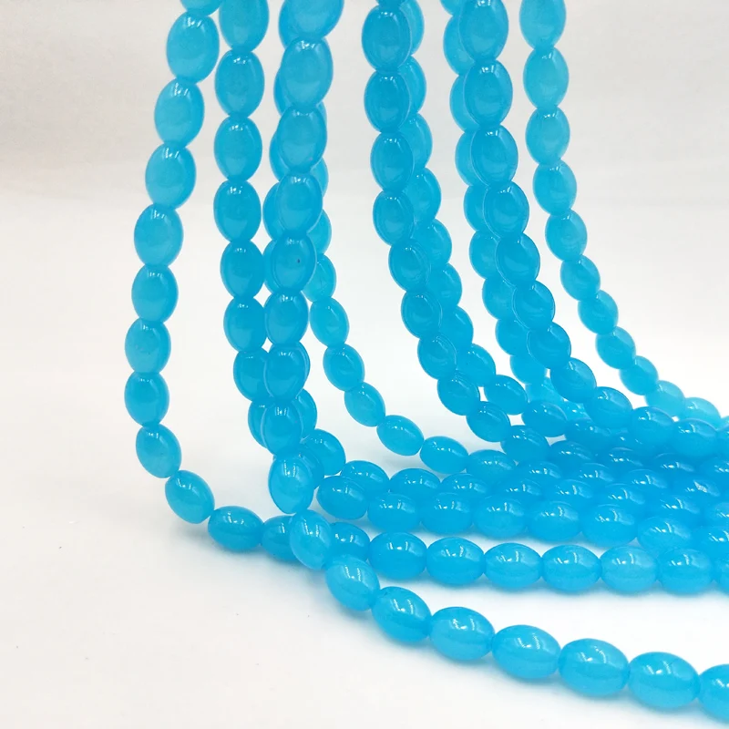 New 30pcs 8x11mmSky blue oval beads glass crystal beads loose beads DIY