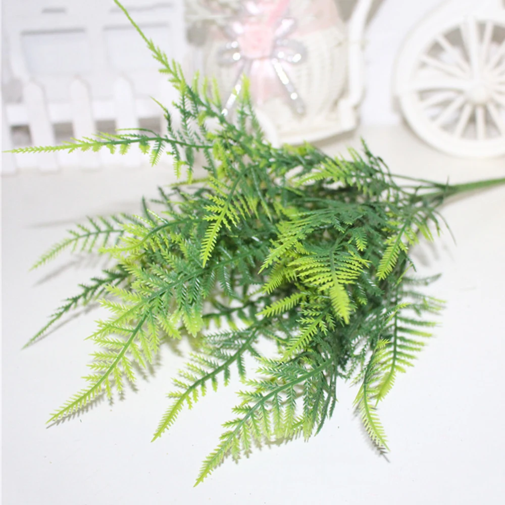 7 стеблей искусственный бонсай зеленое растение трава спаржа папоротник вечерние украшения для дома красота искусственные растения поддельная зелень Прямая поставка