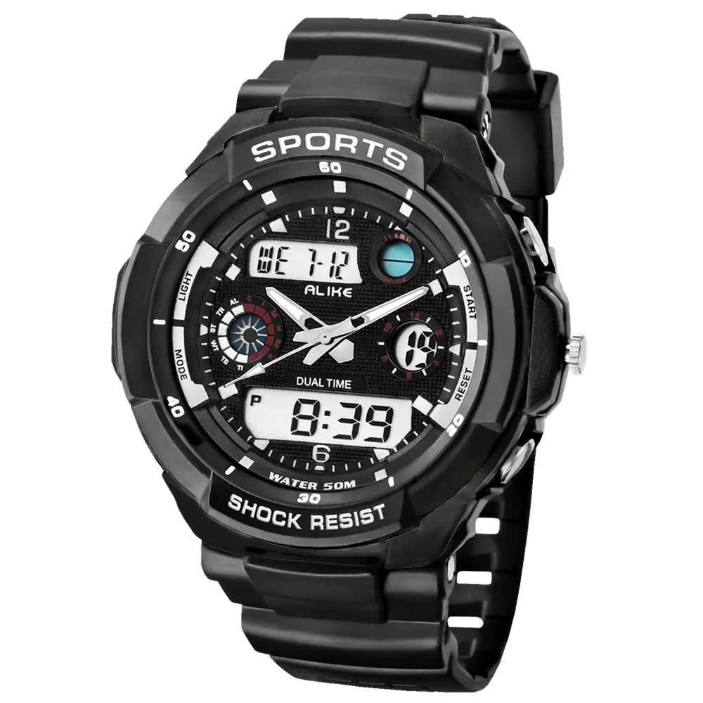 5ATM Waterproof Digital Watch free shipping worldwide