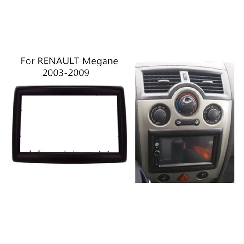 

2 DIN Adapter CD Trim Panel Stereo Interface Radio Car Frame Panel Fascia for RENAULT Megane II 2003-2009 2Din