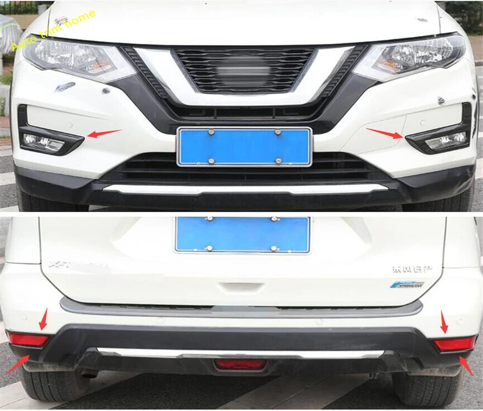Передние и задние противотуманные фары Lapetus Обшивка Рамы фар подходит для Nissan Rogue