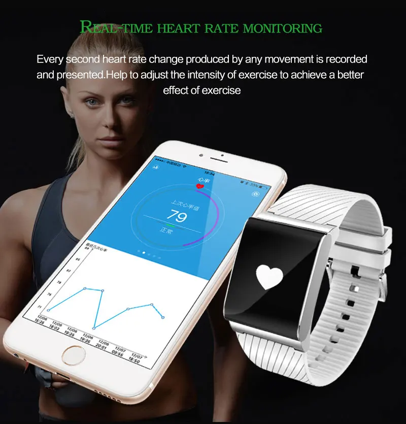 Кровяное давление смарт-браслет монитор сердечного ритма браслет трекера физической активности Сидячий напоминание носимый браслет для мобильного телефона iPhone XR