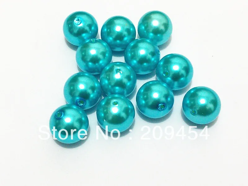 

Hot Sale 20mm 100pcs/lot Light Blue Chunky Round Imitation Pearl Acrylic Beads For Kids Jewelry Making