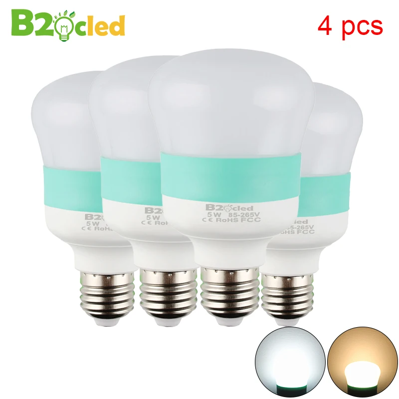 4 PCS True wattage Large lighting area LED lamp light bulb E27 5W 10W