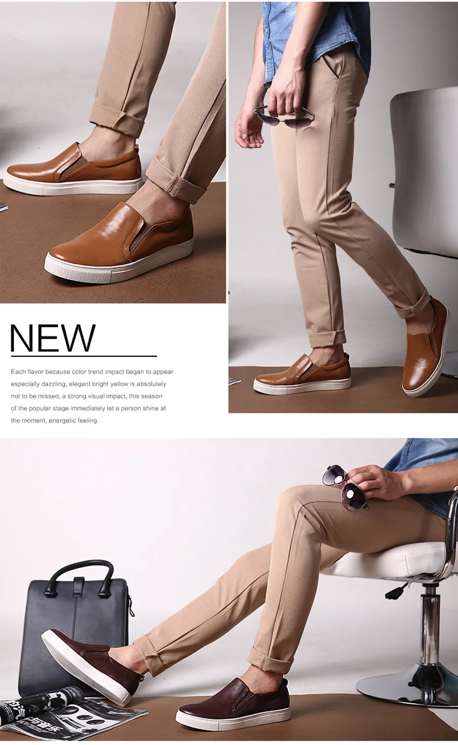 NINYOO/Осенняя модная обувь для мужчин из натуральной кожи повседневные кроссовки размеры 36-37 износостойкие дышащие слипоны на плоской