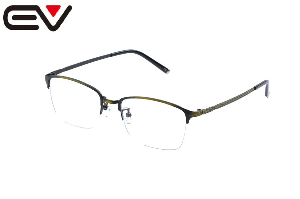 Металлическая оправа для очков от известного бренда, квадратные винтажные очки для близорукости, оправа для мужчин и женщин, ретро оправа для очков, очки для глаз EV1457