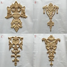 Estilo europeu de madeira carving mobiliário porta móveis decalques decalques flor decoração moderna (A757)