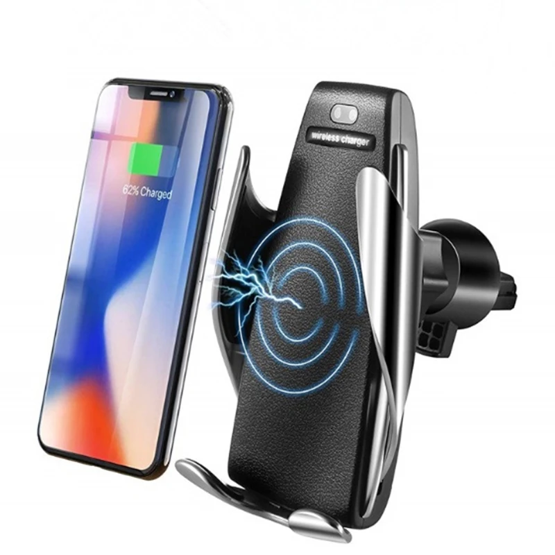 

Automatic Clamping Wireless 10W Car Charger Air Vent Phone Holder 360 Degree Rotation Charging Mount Bracket For iphone Android